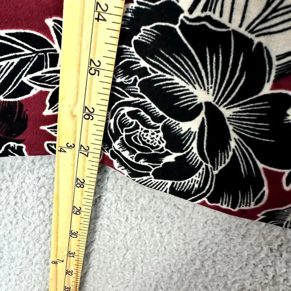 Apt .9 t op XL purple floral‎ ruched banded waist boho cottagecore whimsical - Picture 4 of 8